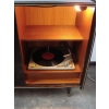Szafka z gramofonem i barkiem w stylu mid-century z lat 60.